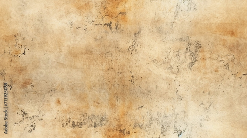 Old paper grunge texture with light scratches, light ocher colors, generative AI