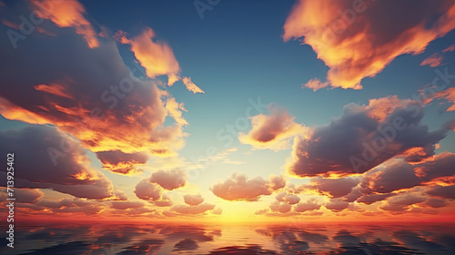 Sky at sunset, sky at sunrise, clouds, orange clouds cirrus clouds, cumulus clouds, sky gradient, sky background at dusk, twilight, nightfall, pink sky, pink clouds, sun, environment,