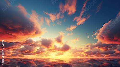 Sky at sunset, sky at sunrise, clouds, orange clouds cirrus clouds, cumulus clouds, sky gradient, sky background at dusk, twilight, nightfall, pink sky, pink clouds, sun, environment, photo