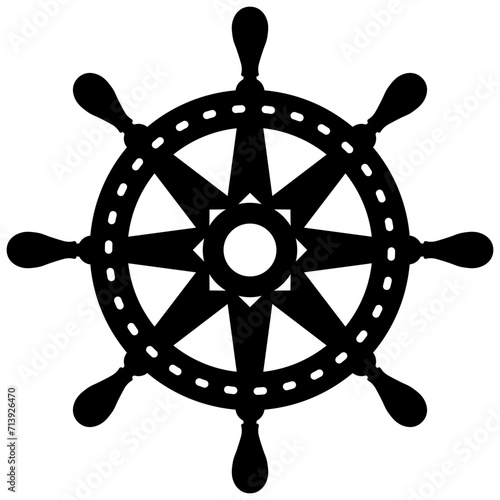 ship steering wheel silhouette