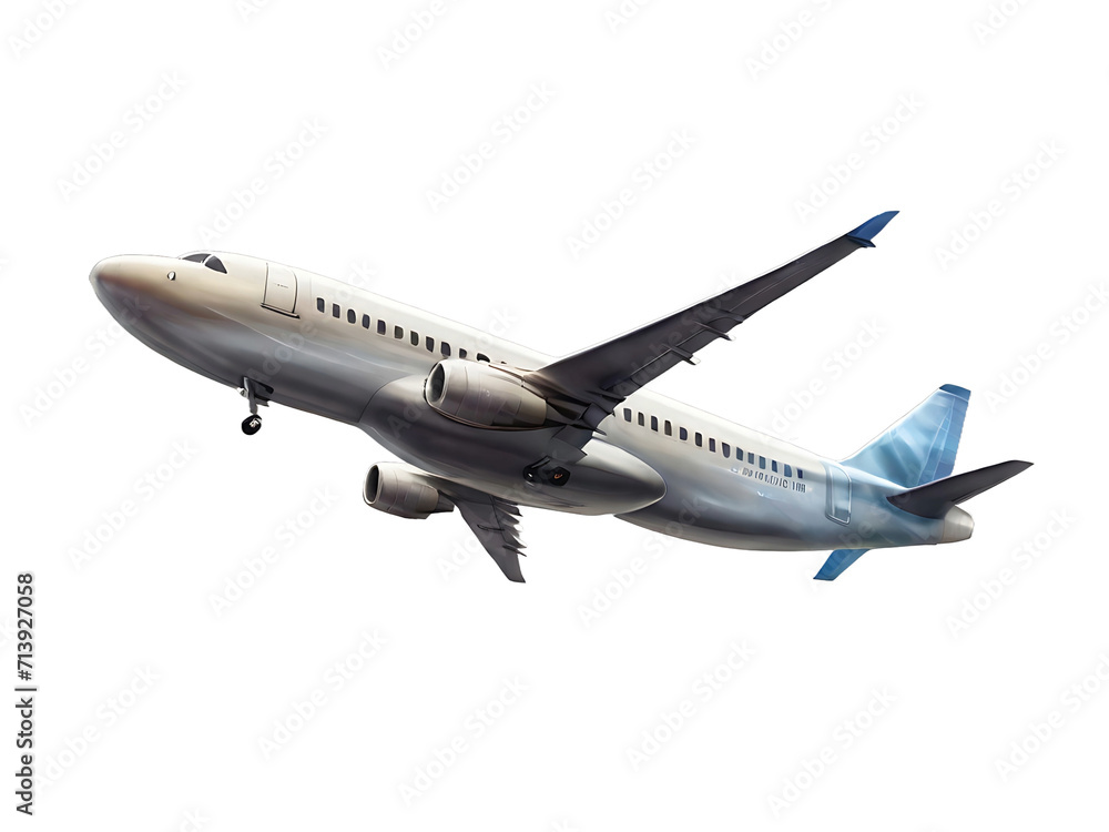 Airplane on the sky on transparent background Airplane on the sky on transparent background