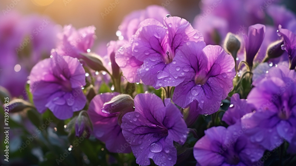 close up of purple flower created with Generative Ai close up of purple flower created with Generative Ai