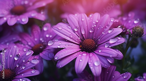 close up of purple flower created with Generative Ai