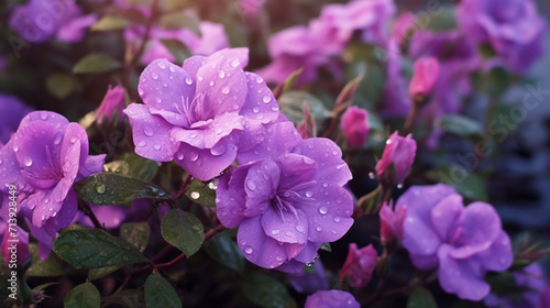 close up of purple flower created with Generative Ai
