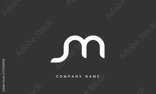 JM, MJ, J, M Abstract Letters Logo Monogram