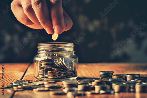 Saving Money in a Jar
 photo