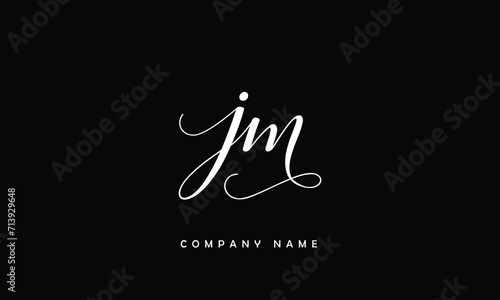 JM, MJ, J, M Abstract Letters Logo Monogram