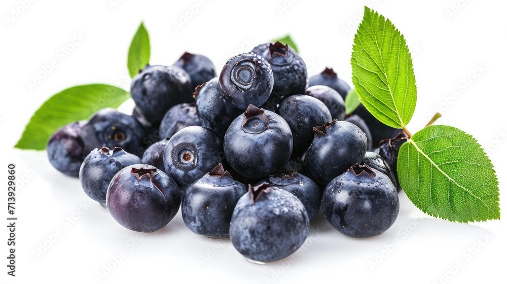 Fototapeta premium bilberry on isolated white background.