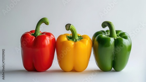 Bell pepper on isolated white background.