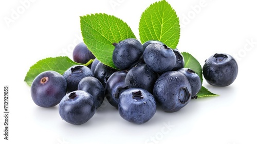 bilberry on isolated white background. photo