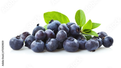 bilberry on isolated white background.