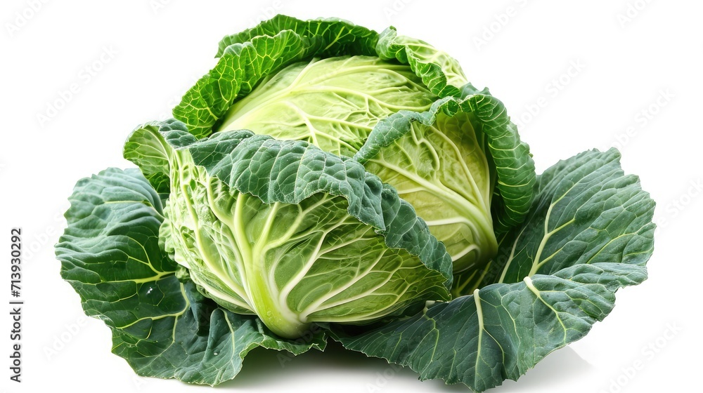 Cabbage on isolated white background. Cabbage on isolated white background.