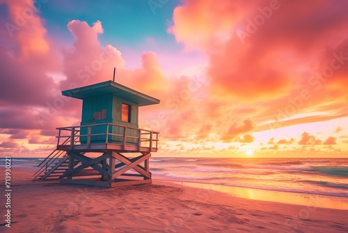 Colorful sunset on the beach © CREATIVE STOCK