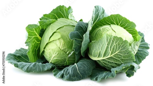 Cabbage on isolated white background.