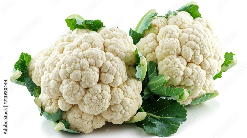 Cauliflower on isolated white background. Cauliflower on isolated white background.