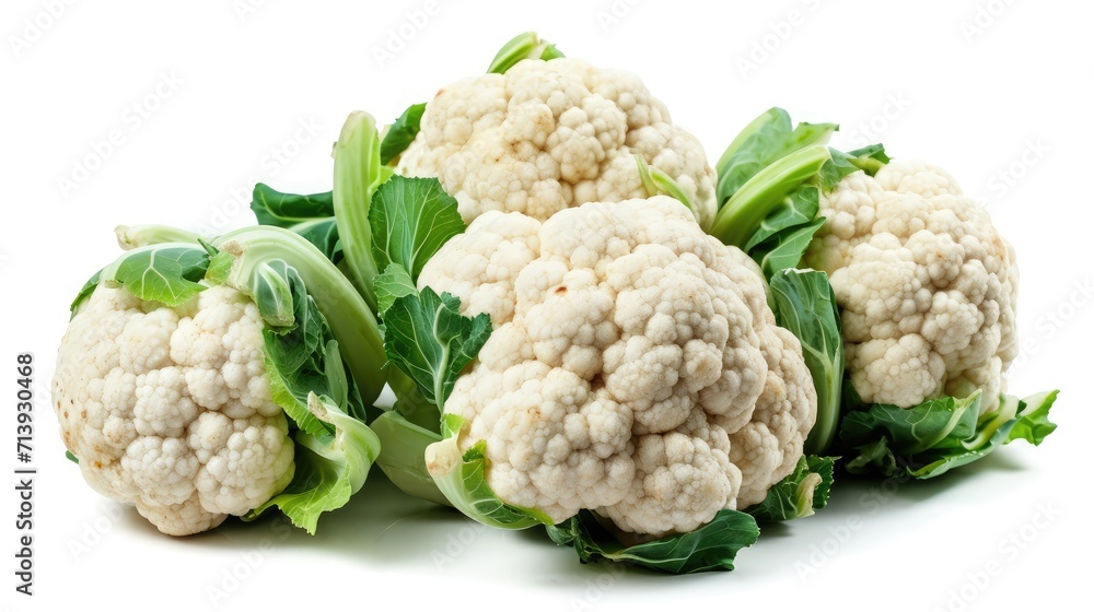 Cauliflower on isolated white background. Cauliflower on isolated white background.