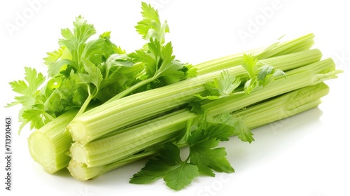 Celery on isolated white background.