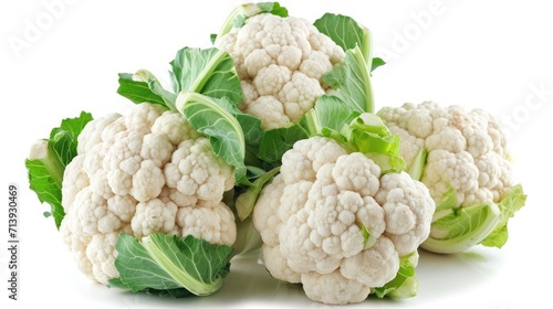 Cauliflower on isolated white background.