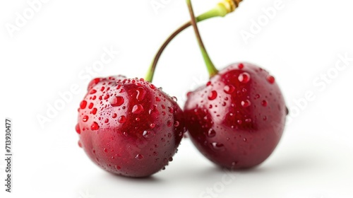 cherry on isolated white background.