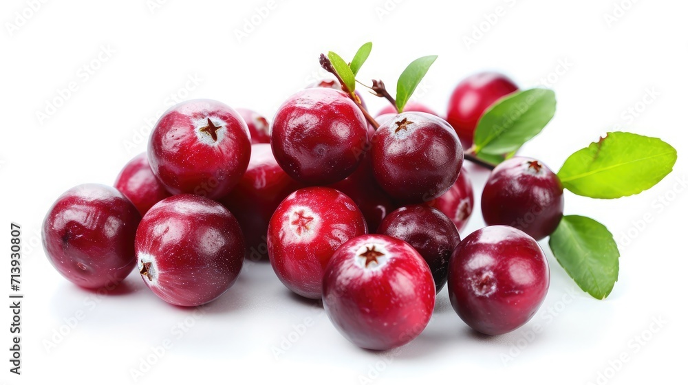 cranberry on isolated white background. cranberry on isolated white background.
