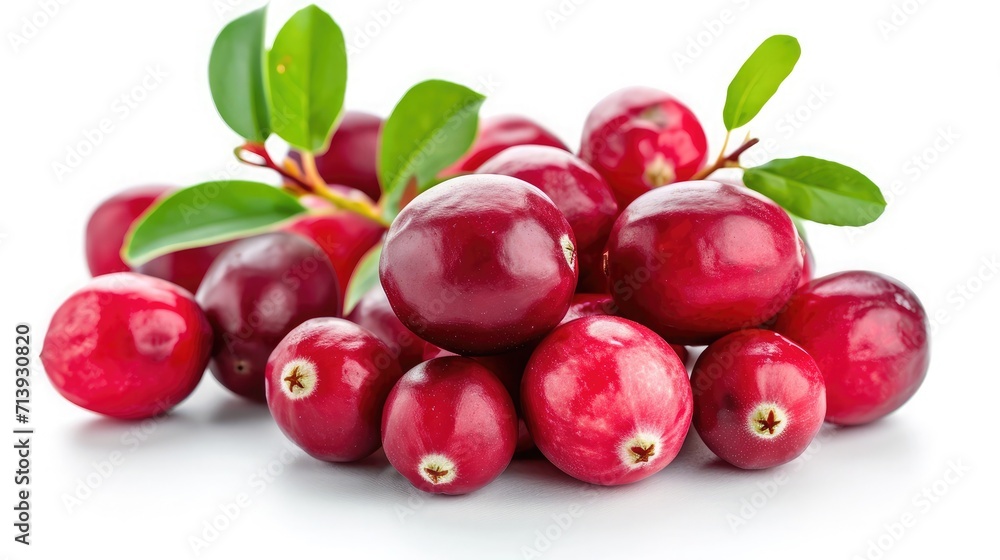 cranberry on isolated white background. cranberry on isolated white background.
