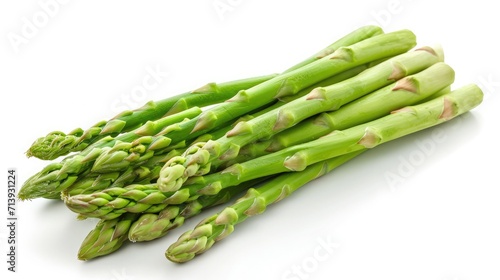 Asparagus on isolated white background.