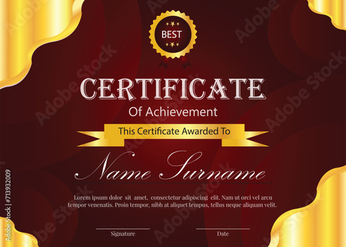 illustration of a certificate new and professional design 