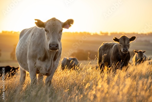 livestock on a regenerative agriculture farm practicing sustainable agricultural practices in summer © William