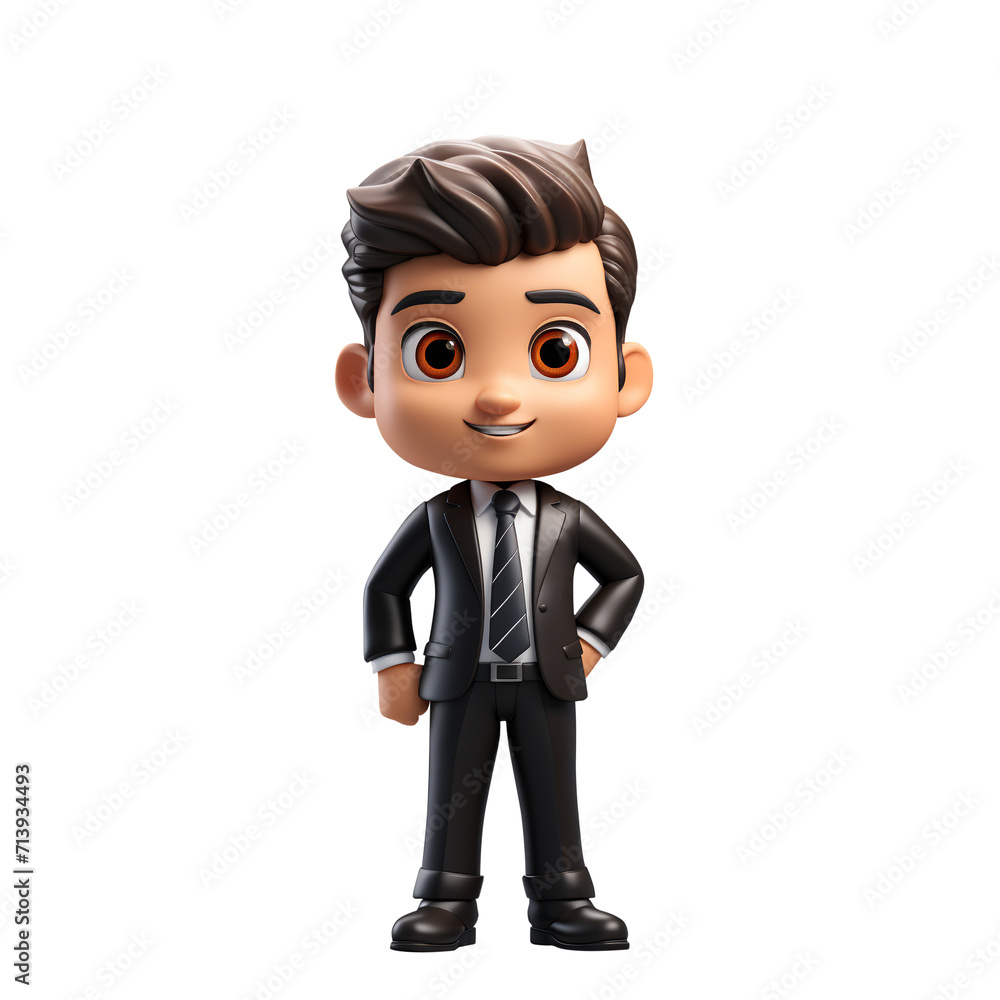 Cartoon Businessman figure standing isolated on white background Cartoon Businessman figure standing isolated on white background