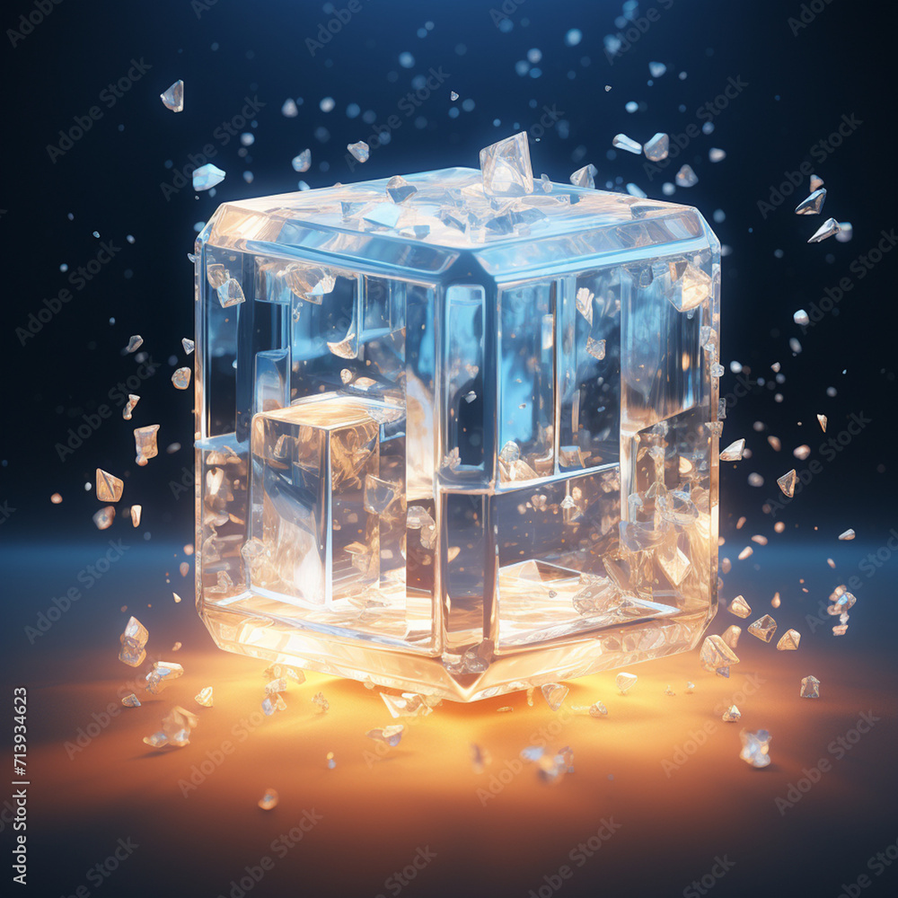 3d render of a cube created with a Generative Ai 3d render of a cube created with a Generative Ai