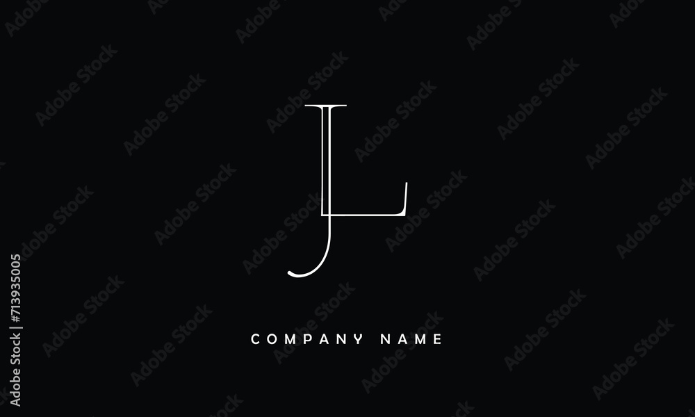 JL, LJ, J, L Abstract Letters Logo Monogram JL, LJ, J, L Abstract Letters Logo Monogram