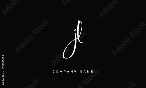 JL, LJ, J, L Abstract Letters Logo Monogram