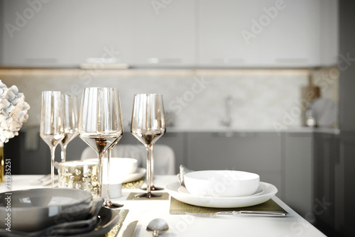 3d rendering contemporary modern interior design