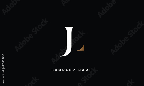 JL, LJ, J, L Abstract Letters Logo Monogram