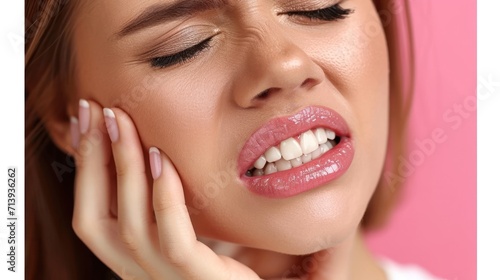 woman feel toothache from gingivitis
