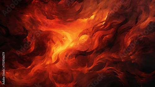 abstract image of fire in the style of dark orange and light crimson, smokey background, spiritual symbolism. flashes of flame, swirling colors.