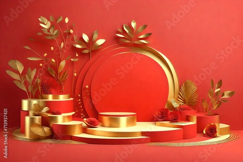 mosaic podium for product presentation