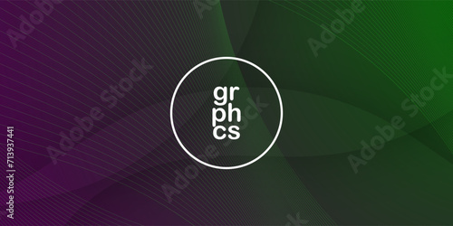 Dark green and purple vector background. Abstract colorful illustration in dynamic wave lines style with gradient color. Modern design for your promotions. Vector Eps10