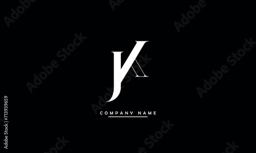 JK, KJ, J, K Abstract Letters Logo Monogram photo