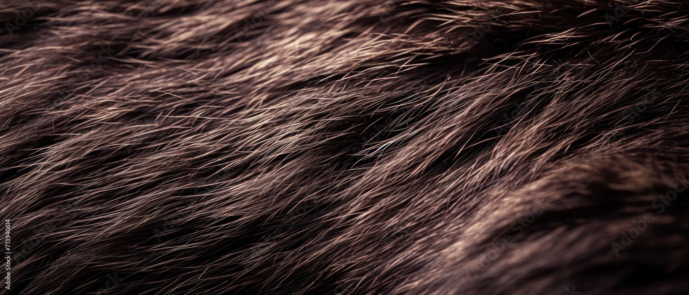 Fototapeta premium Ultrawide Brown Fur Texture Backdrop