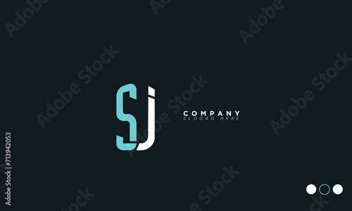  SJ Alphabet letters Initials Monogram logo JS, S and J