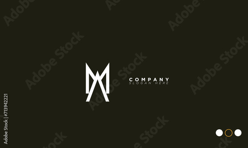  MA Alphabet letters Initials Monogram logo AM, M and A