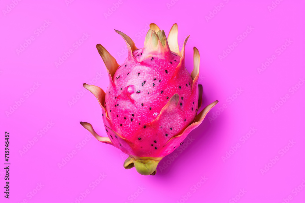 Pitaya fruit, pastel color isolated background Pitaya fruit, pastel color isolated background