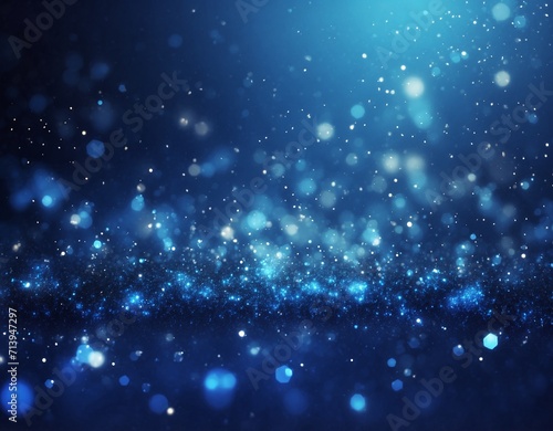 blue glow particle abstract bokeh background  blue background with stars