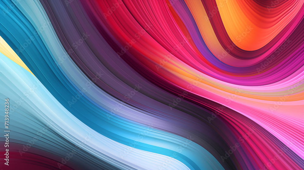 A colorful abstract background with wavy lines and vibrant colors. Beautiful and colorful bright wallpaper.