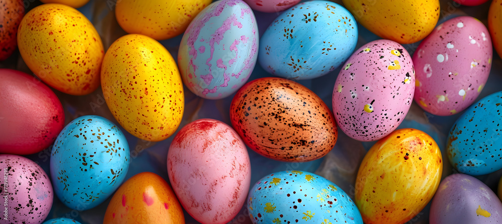 banner of easter eggs banner of easter eggs