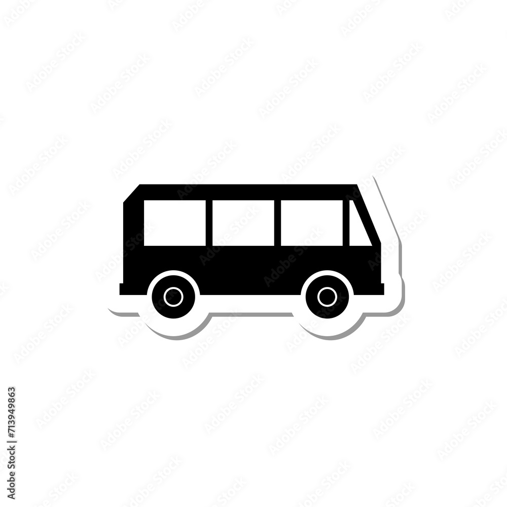 Bus icon isolated on transparent background