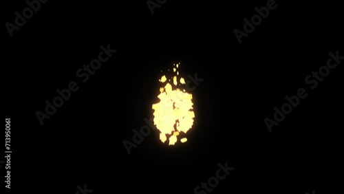 4k fire animation, loopable overlay effect, VFX resources