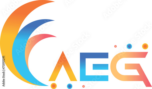 AEG letter technology logo design on white background. AEG creative initials letter business logo concept. AEG uppercase monogram logo and typography for technology, business and real estate brand.
