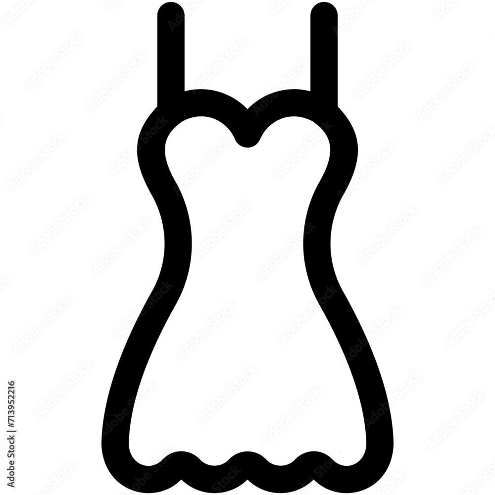 Women Dress Vector Icon Women Dress Vector Icon